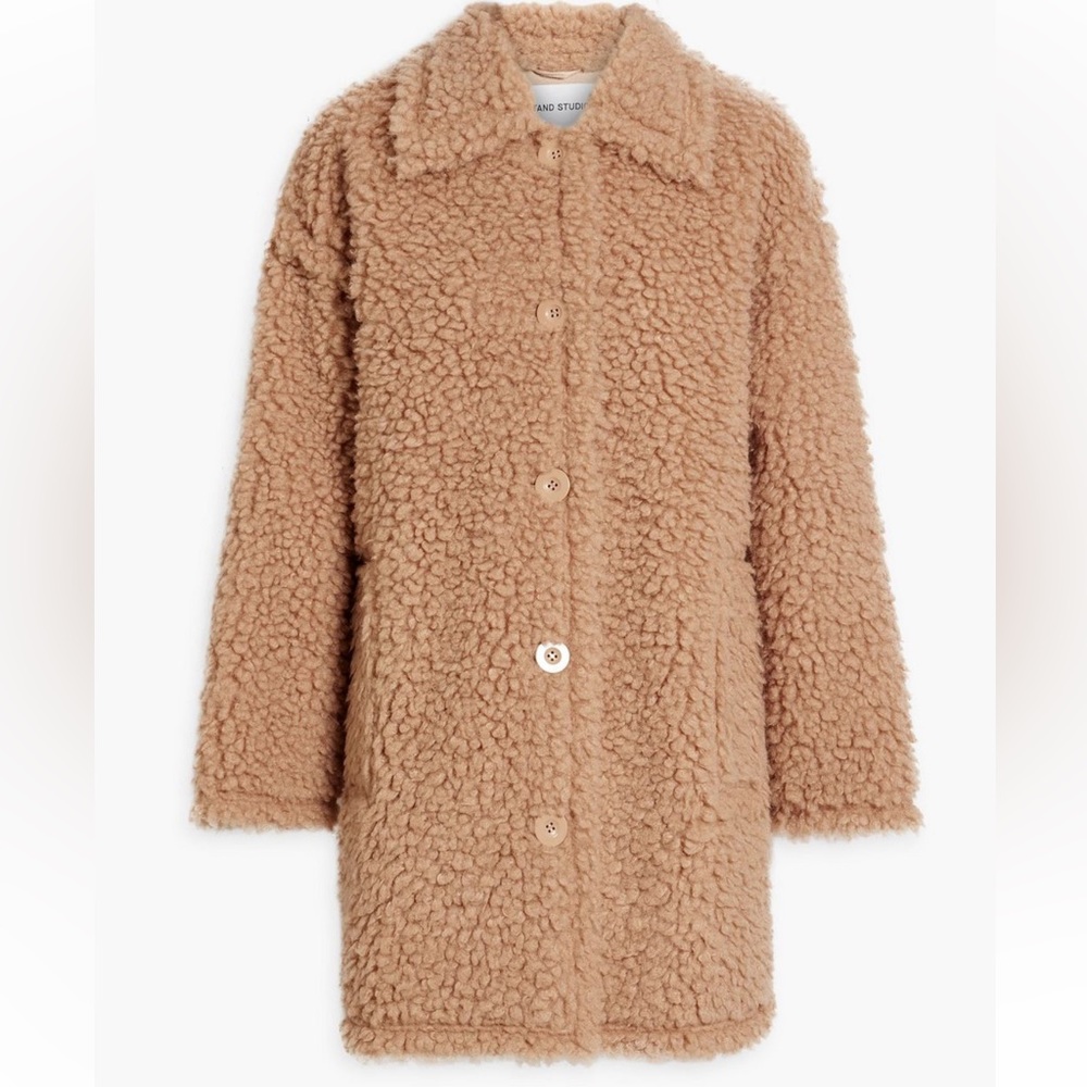 Stand Studio Gwen Faux Shearling Coat New